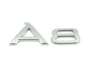 Audi A8 Rear Chrome Lettering for Boot Lid Trunk Badge Emblem
