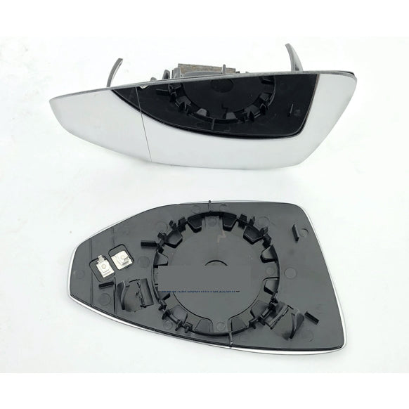 for Audi A6 2018 to 2020 Wing Mirror Glass Heated with Base LEFT HAND UK Passenger Side Door