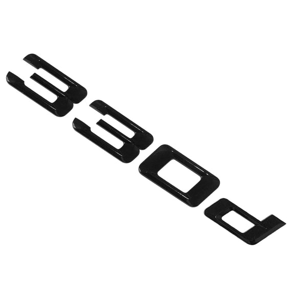 BMW 3 Series 330d Rear Gloss Black Letter Number Badge Emblem for Boot Lid Trunk