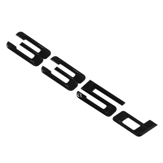 BMW 335d Badge Emblem Letter 3 Series Rear Boot Lid Trunk Gloss Black