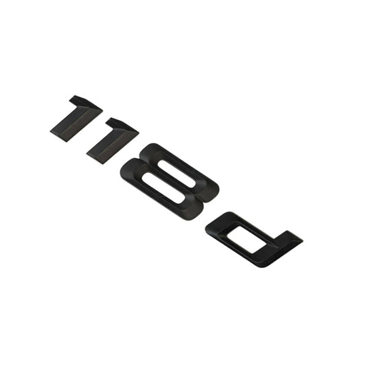 BMW 1 Series 118d Rear Matt Black Letter Number Badge Emblem for Boot Lid Trunk