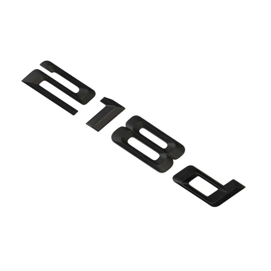 BMW 2 Series 218d Rear Matt Black Letter Number Badge Emblem for Boot Lid Trunk