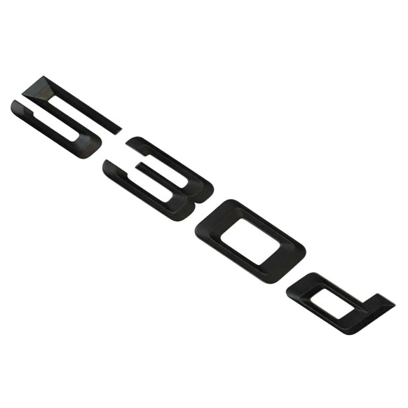 BMW 5 Series 530d Rear Matt Black Letter Number Badge Emblem for Boot Lid Trunk