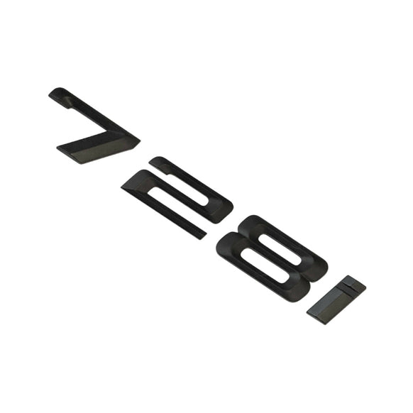 BMW 7 Series 728i Rear Matt Black Letter Number Badge Emblem for Boot Lid Trunk