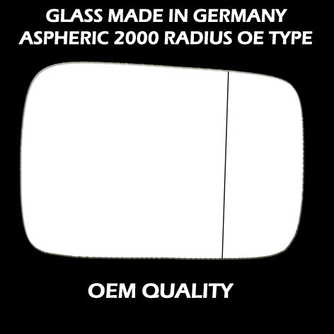 for BMW - 3 Series 1997 to 2005 Wing Mirror Glass LEFT HAND UK Passenger Side 73 Door