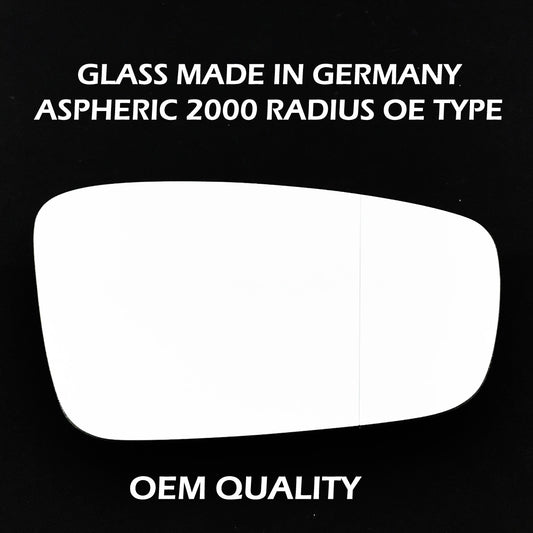 for Skoda - Citigo 2012 to 2020 Wing Mirror Glass RIGHT HAND UK Driver Side 612 Door