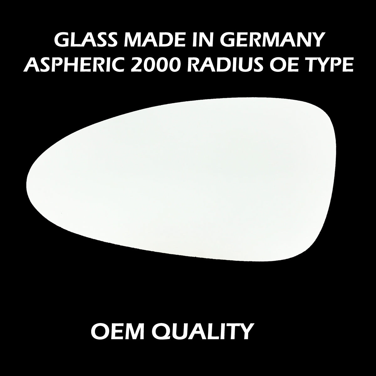 for Porsche - Macan 2014 to 2018 Wing Mirror Glass LEFT HAND UK Passenger Side 529 Door