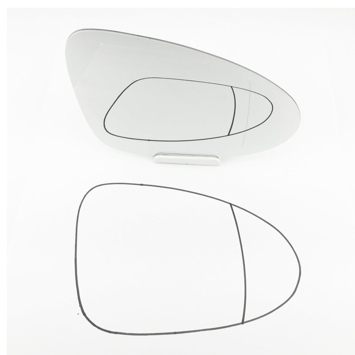 for Porsche - Macan 2014 to 2018 Wing Mirror Glass RIGHT HAND UK Driver Side 530 Door