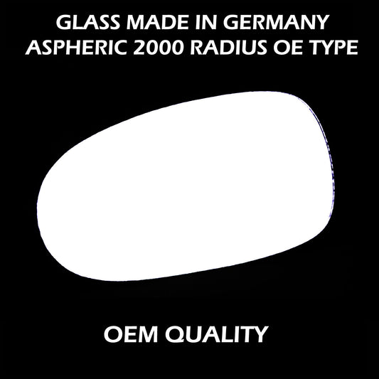 for Chrysler - Neon 1996 to 2003 Wing Mirror Glass LEFT HAND UK Passenger Side 81 Door