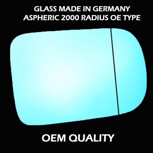 for BMW - 5 Series 1996 to 2003 Wing Mirror Glass RIGHT HAND UK Driver Side 93 Door