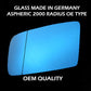 for BMW - 5 Series 2003 to 2009 Wing Mirror Glass LEFT HAND UK Passenger Side 98 Door