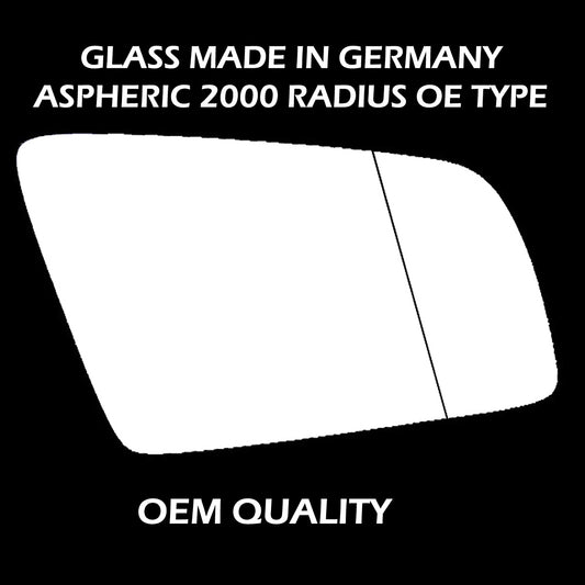 for BMW - 6 Series 2004 to 2010 Wing Mirror Glass RIGHT HAND UK Driver Side 114 Door