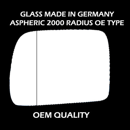 for BMW - X5 1999 to 2006 Wing Mirror Glass LEFT HAND UK Passenger Side 180 Door