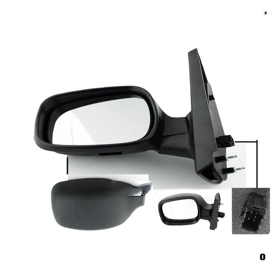 for Nissan - Kubistar 2003 to 2008 Complete Mirror Unit LEFT HAND UK Passenger Side 437 Door