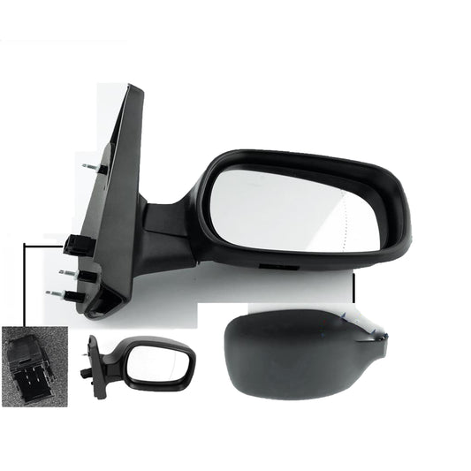 for Nissan - Kubistar 2003 to 2008 Complete Mirror Unit RIGHT HAND UK Driver Side 438 Door