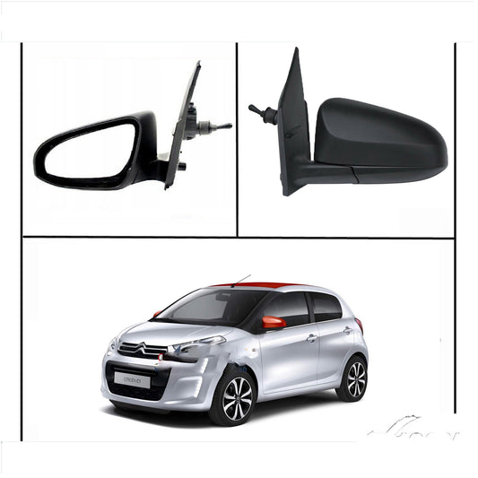 for Peugeot - 108 2014 to 2020 Complete Mirror Unit LEFT HAND UK Passenger Side 475 Door