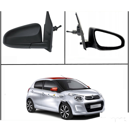 for Peugeot - 108 2014 to 2020 Complete Mirror Unit RIGHT HAND UK Driver Side 476 Door