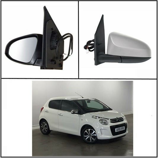 for Peugeot - 108 2014 to 2020 Complete Mirror Unit LEFT HAND UK Passenger Side 478 Door