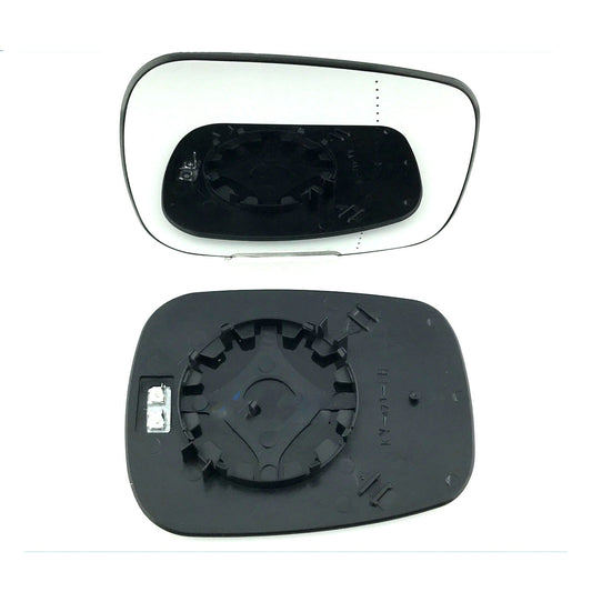 for Nissan - Kubistar 2003 to 2008 Wing Mirror Glass With Base LEFT HAND UK Passenger Side 429 Door