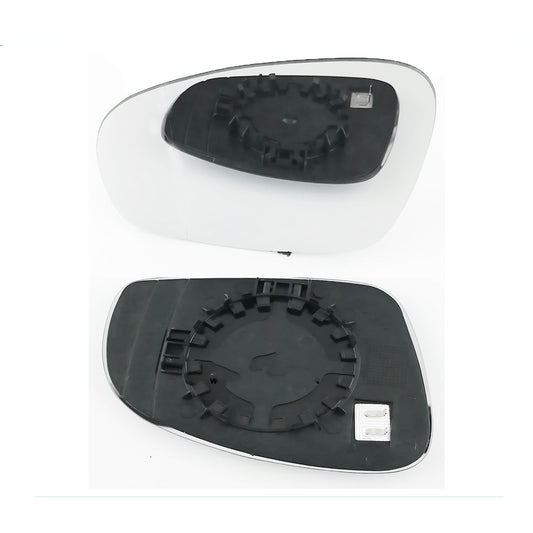 for Skoda - Roomster 2006 to 2015 Wing Mirror Glass With Base LEFT HAND UK Passenger Side 637 Door