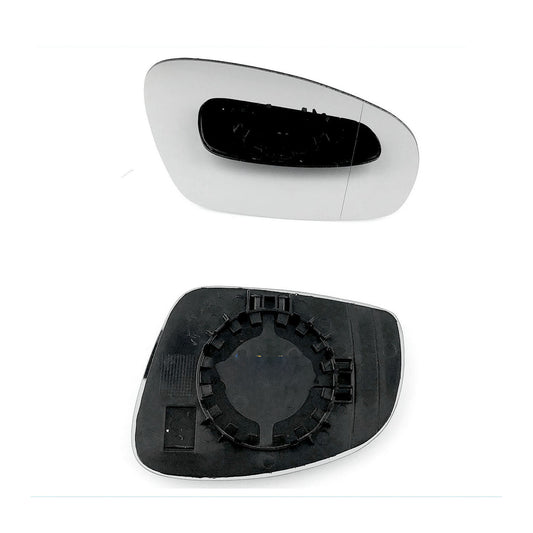 for Skoda - Roomster 2006 to 2015 Wing Mirror Glass With Base LEFT HAND UK Passenger Side 639 Door