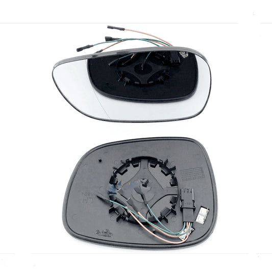 for BMW - X1 2009 to 2012 Wing Mirror Glass With Base LEFT HAND UK Passenger Side 155 Door