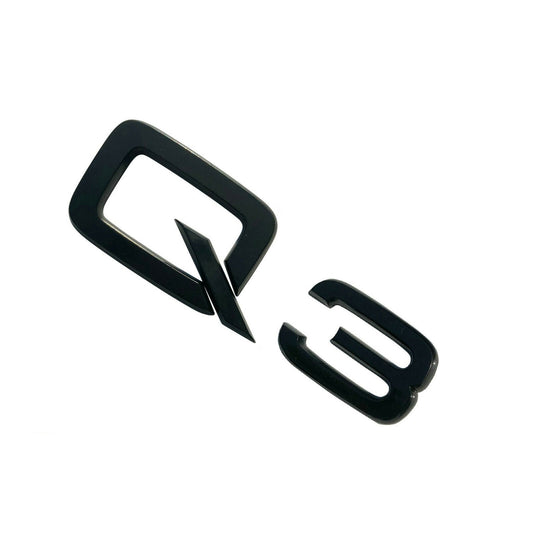 Audi Q3 Rear Gloss Black Lettering for Boot Lid Trunk Badge Emblem