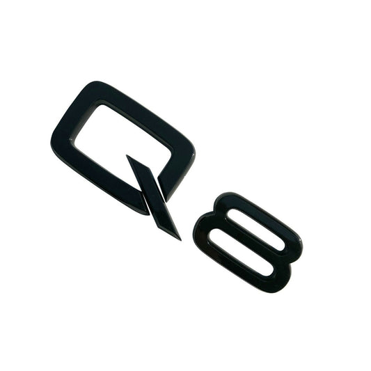 Audi Q8 Rear Gloss Black Lettering for Boot Lid Trunk Badge Emblem