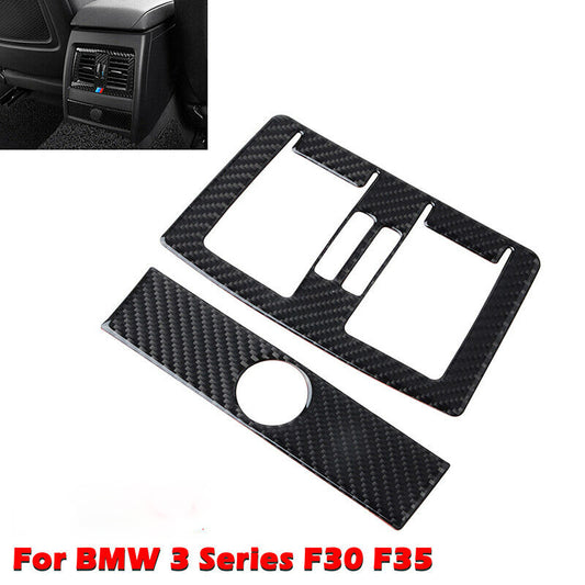 Carbon Fiber Interior Rear Air Vent Trim Fits BMW 3 4 Series F30 F32 2013-2018
