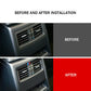 Real Carbon Fiber Rear Air Vent Outlet Trim Sticker For BMW 3 Series E90 E92 E93