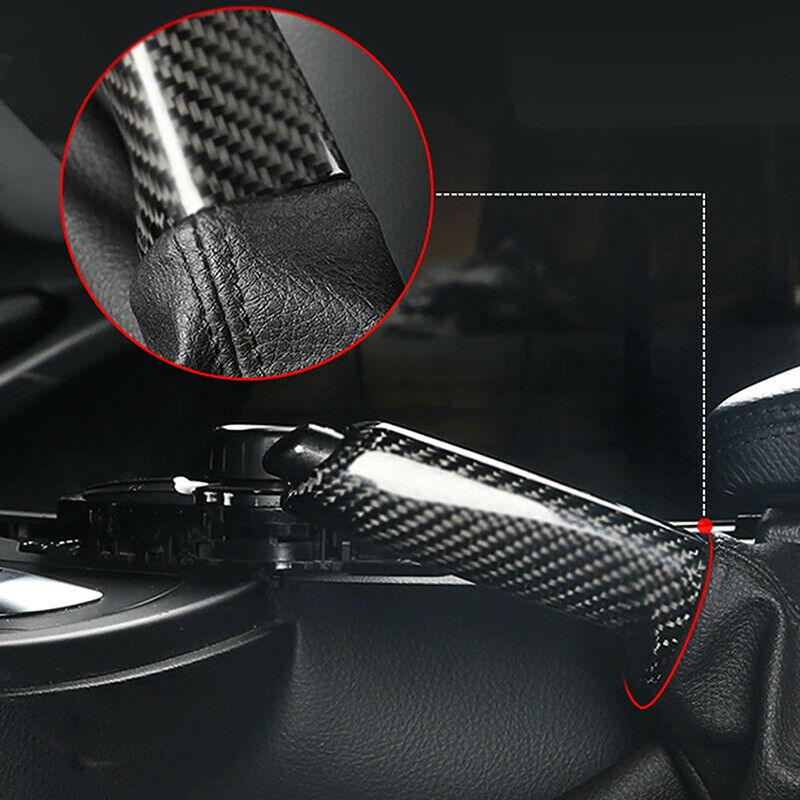 Carbon Fiber Front Handbrake Brake Handle Cover Fit For BMW E46 E60 E92 E90 F30