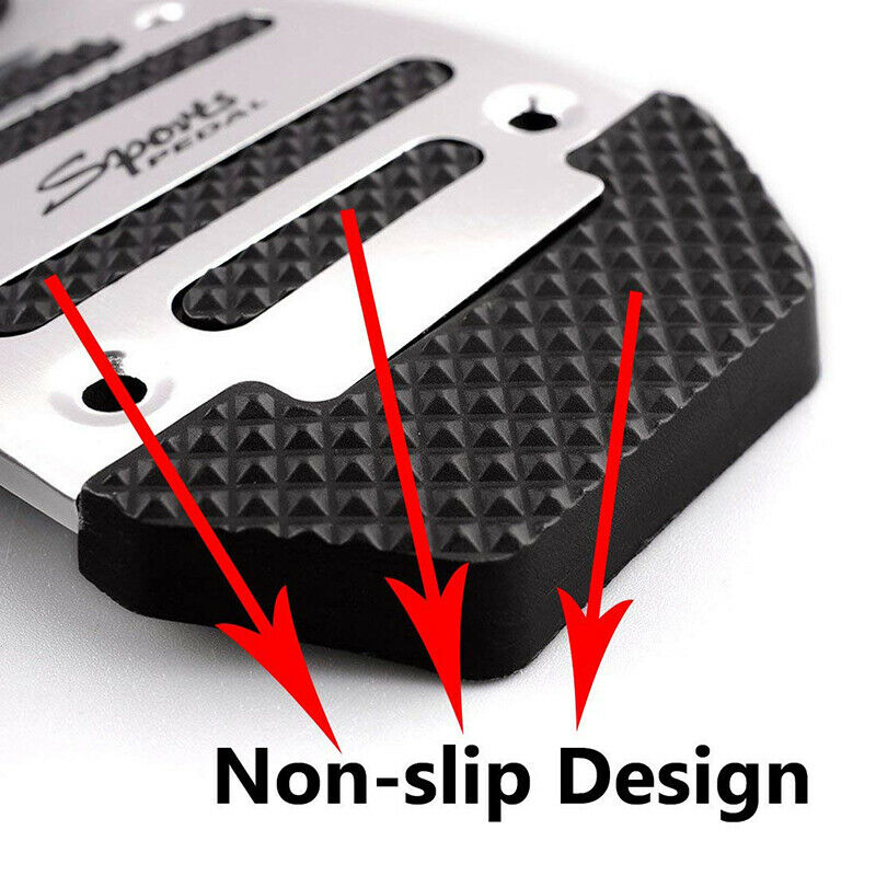 1 Set Silver Universal Non-Slip Pedals Pad Cover Car Interior Decor Accessories