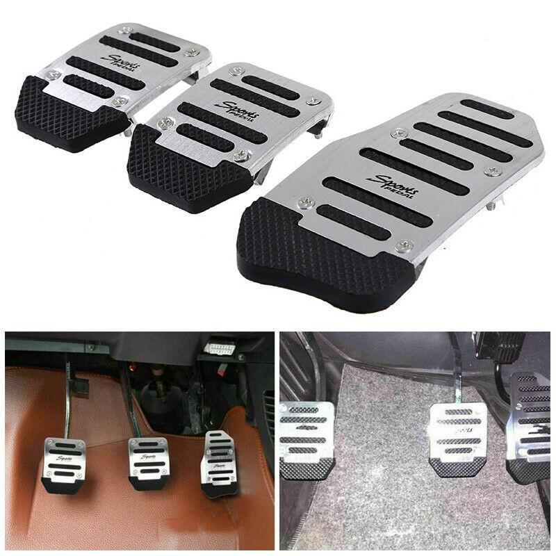 1 Set Silver Universal Non-Slip Pedals Pad Cover Car Interior Decor Accessories