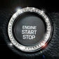 1x SUV Diamond Switch Car Accessories Button Ring Start Bling Decoration Circle