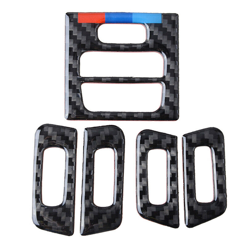 Carbon Fiber Air Vent Outlet Cover Trim Sticker For BMW 3 Series E90 E92 E93 Set
