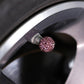 4Pcs Purple Car Rhinestone Tire Valve Caps Diamond Shining Air Caps Accessories