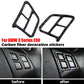 For BMW E90 E92 2005-12 Carbon Fiber Steering Wheel Switch Button Cover Strips a