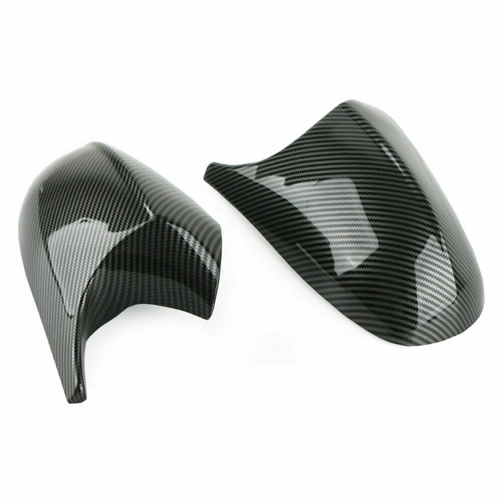 2x For BMW E90 E91 E92 E93 LCI Carbon Fiber M3 Style Side Mirror Cover Cap UK AE