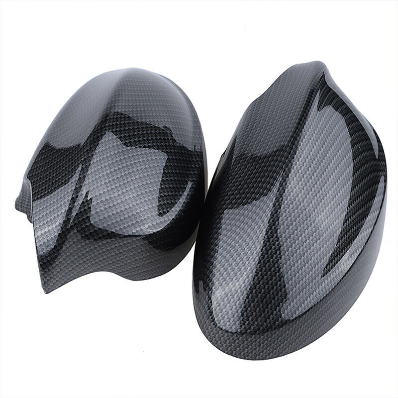 2x Wing Mirror Cover Caps Carbon Fiber Black For BMW E90 E91 2005 2006 2007 2008