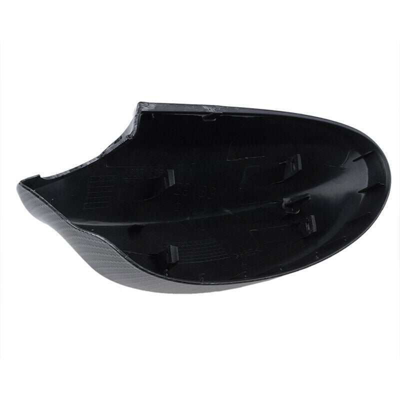 2x Wing Mirror Cover Caps Carbon Fiber Black For BMW E90 E91 2005 2006 2007 2008