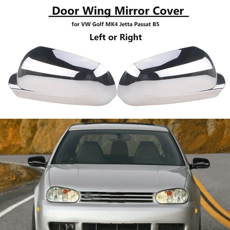 Chrome For VW Golf MK4 98-04 Door Wing Mirror Cover Casing Shell Right Left UK