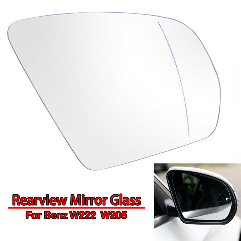 For MERCEDES W205 W222 2014-2018 HEATED Right Door Side Wing Mirror White Glass