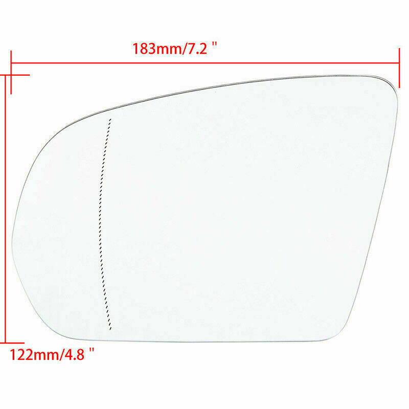 For MERCEDES W205 W222 2014-2018 HEATED Right Door Side Wing Mirror White Glass