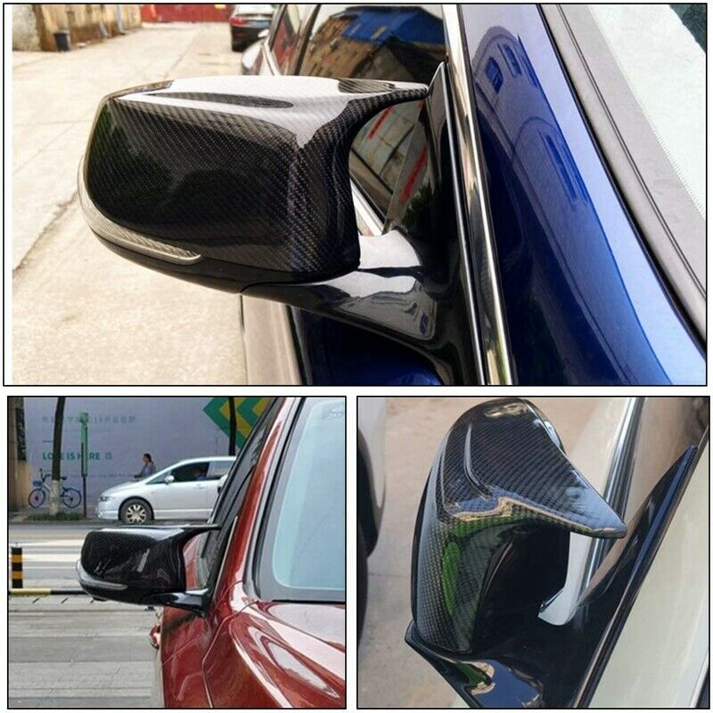 Carbon Fiber Side Mirror Cover Caps For Infiniti Q50 Q60 QX30 Q70 2014-2021