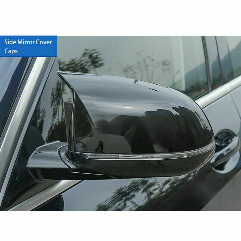 Gloss Black Wing Mirror Cover Cap For BMW X3 F25 X4 F26 X5 F15 X6 F16 2015-2018