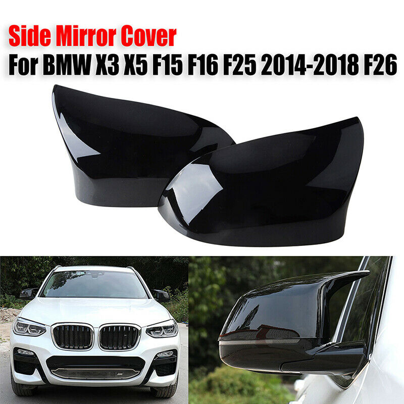 Carbon Fiber Wing Mirror Cover Cap For BMW X3 F25 X4 F26 X5 F15 X6 F16 2015-2018