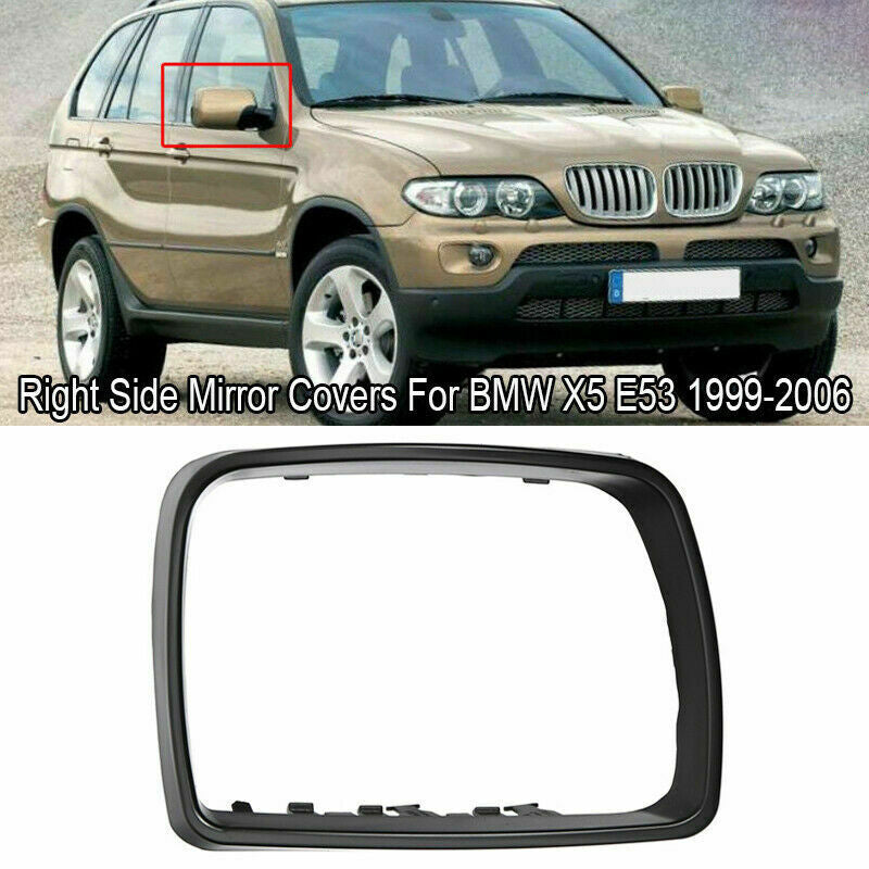Right Driver Side Door Wing Mirror Cover Cap Frame Trim for BMW E53 X5 2000-2006