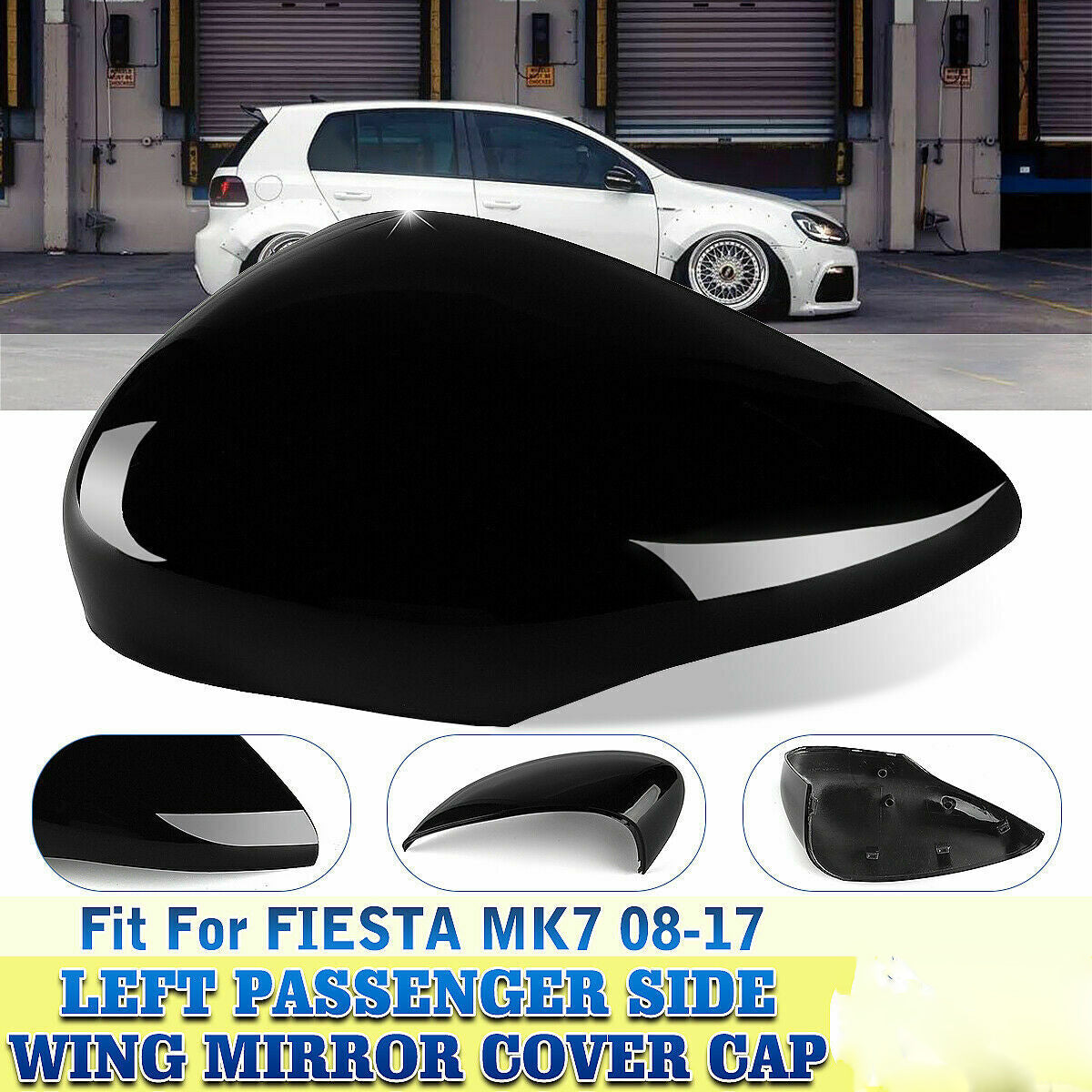 Left Wing Mirror Cover Cap Painted Driver Side For Ford Fiesta MK7 2008-2017 UK