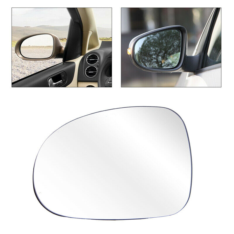 1x Left Passenger Side Wing Mirror Glass HEATED For VW Golf 5 MK5 2003-2008