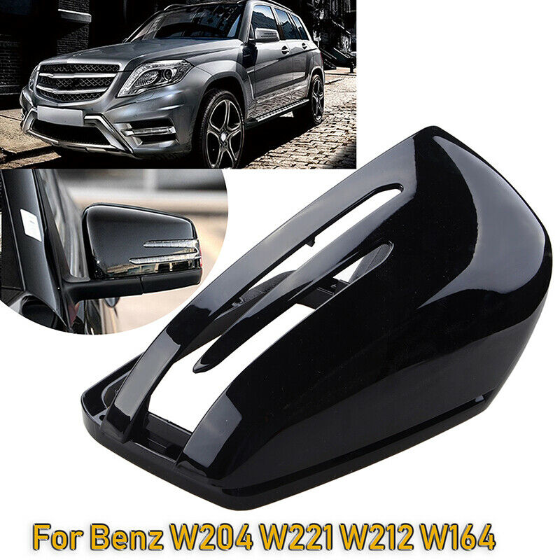 Left Black Wing Mirror Cover For Mercedes-Benz W204 X204 W212 W221 C300 C218